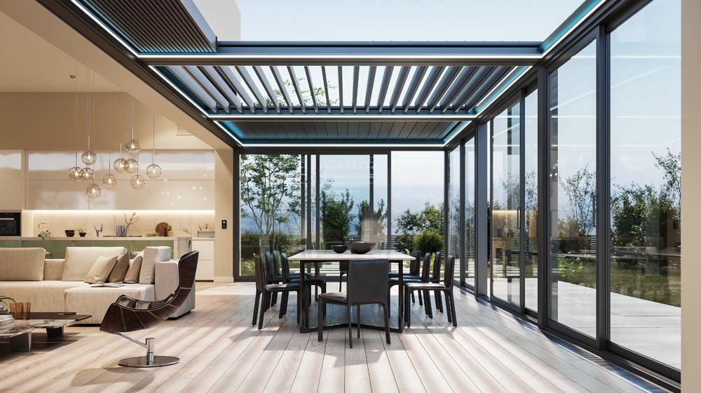 Lamellendach für Pergola